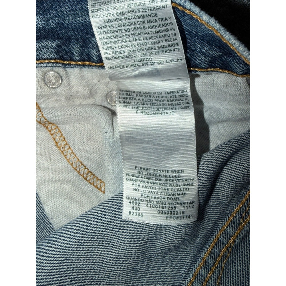 Levi's 505 Regular Fit Straight Leg Jeans Medium Wash 33x32 Y2K - Picture 6 of 9